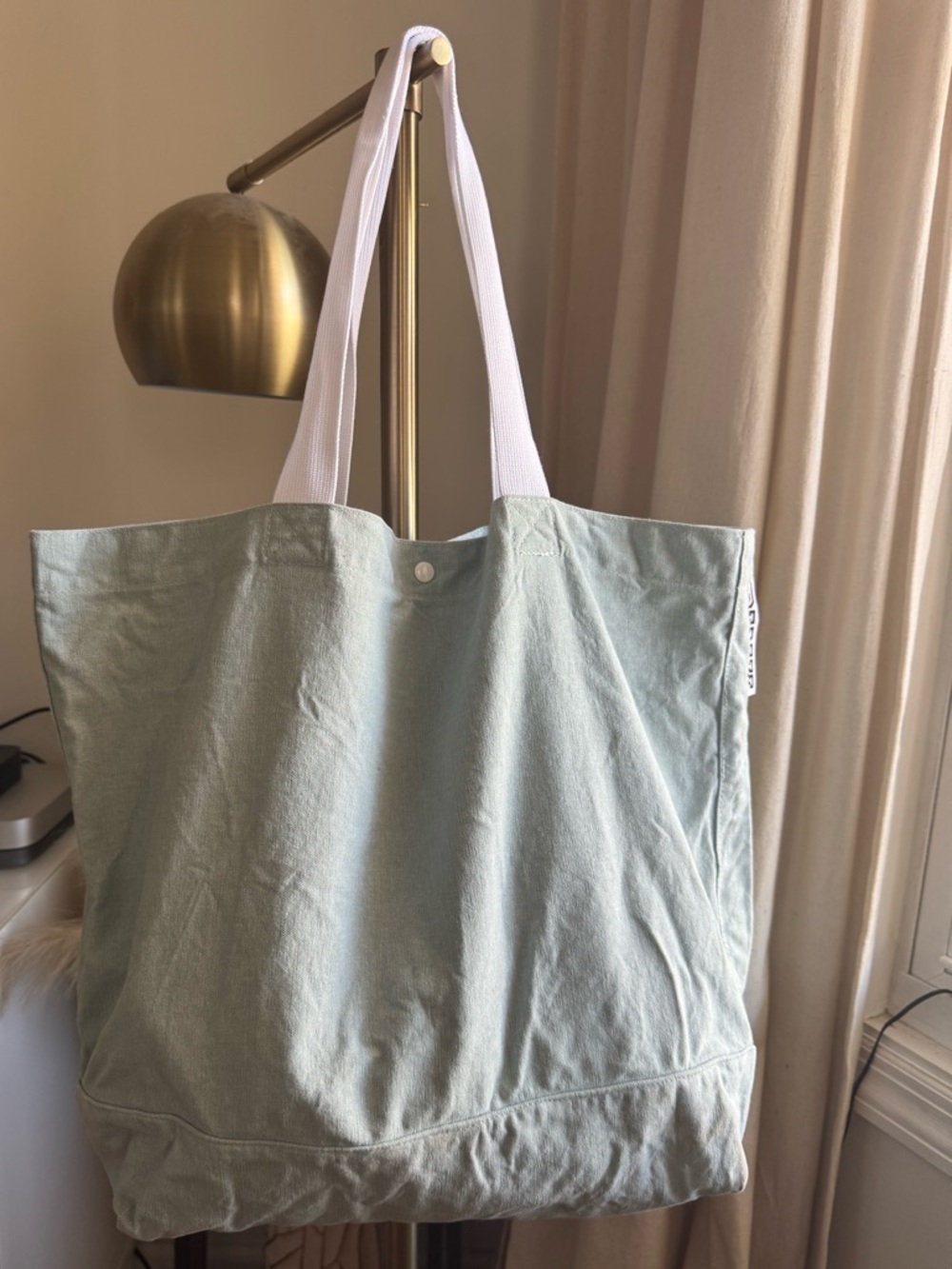 PINK Victoria’s Secret Washed Canvas Tote Bag - Sand Waves & Sunrays - Picture 4 of 7